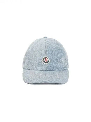 24 3B00040 M4206 715 Denim Baseball Cap Hat 1221348 - MONCLER - BALAAN 1