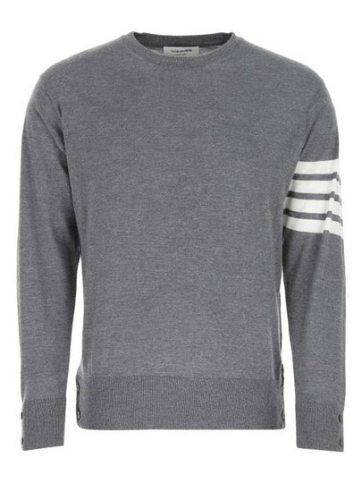 4 Bar Armband Classic Merino Wool Knit Top Medium Grey - THOM BROWNE - BALAAN 2