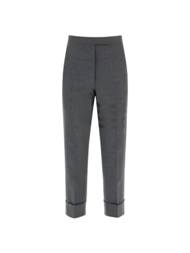 4 Bar Classic Backstrap Wool Straight Pants Dark Grey - THOM BROWNE - BALAAN 3