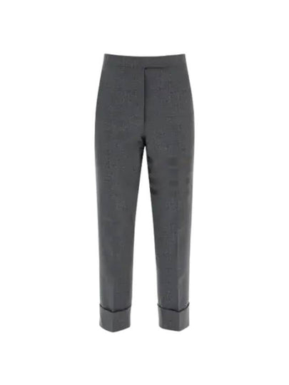 4 Bar Classic Backstrap Wool Straight Pants Dark Grey - THOM BROWNE - BALAAN 2