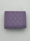 Boy Half Wallet Snap Caviar Purple Silver A81996 - CHANEL - BALAAN 6