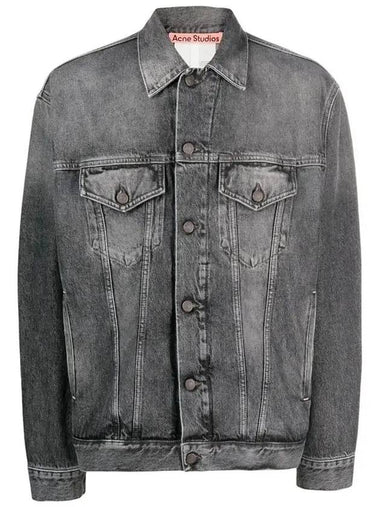 Men's Loose Fit Denim Jacket Black - ACNE STUDIOS - BALAAN 1