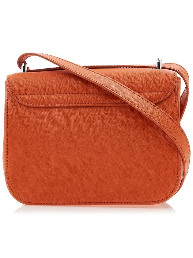 Linda Logo Plaque Saffiano Leather Cross Bag Orange - VIVIENNE WESTWOOD - BALAAN 4