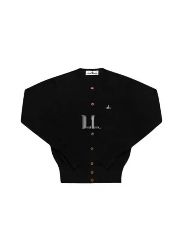 Logo Patch Cardigan Black - VIVIENNE WESTWOOD - BALAAN 2