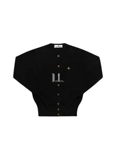 Logo Patch Cardigan Black - VIVIENNE WESTWOOD - BALAAN 2