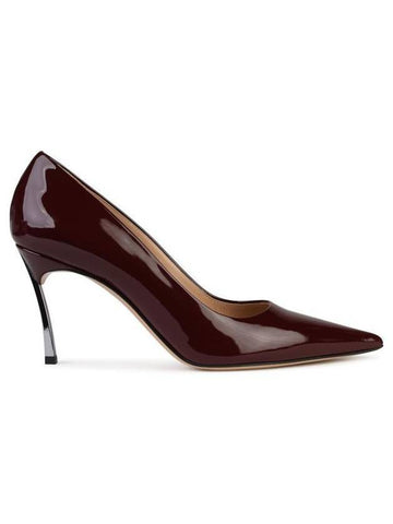 Casadei 'Superblade' Burgundy Shiny Leather Pumps - CASADEI - BALAAN 1