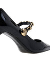 Women's Patent Leather Pumps Heel Black - MIU MIU - BALAAN.