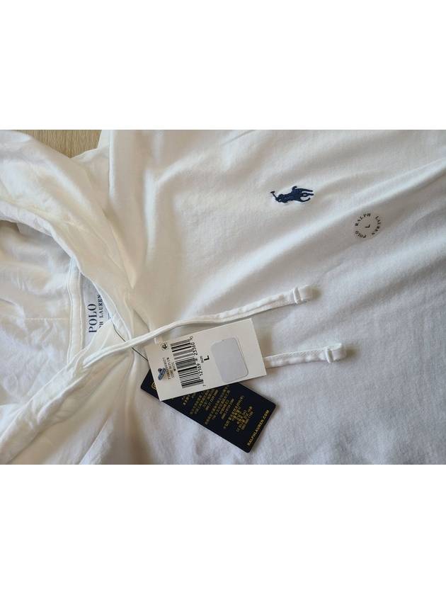 Embroidered Logo Jersey Hoodie White - POLO RALPH LAUREN - BALAAN 5