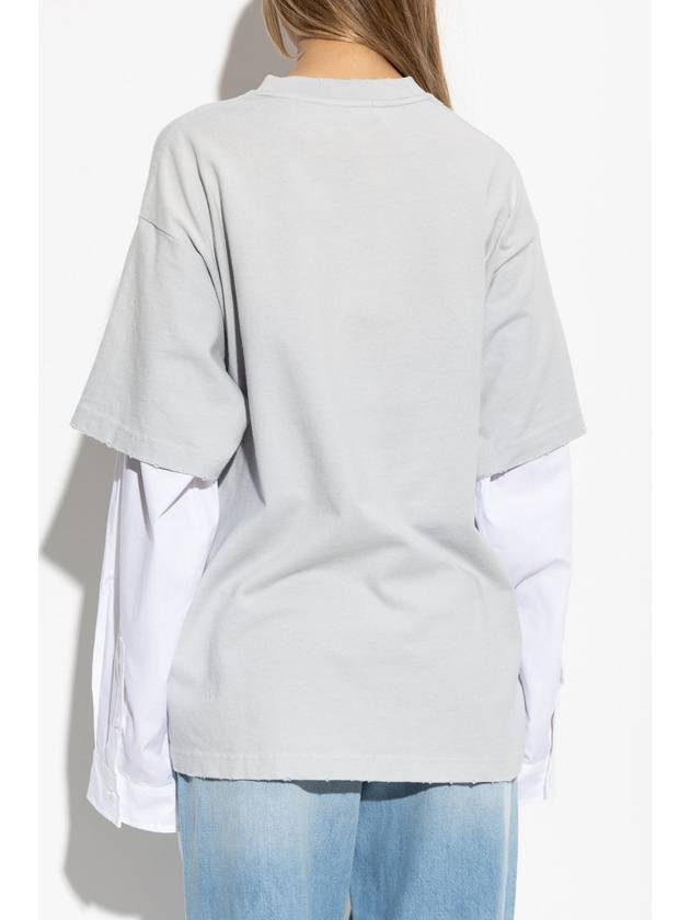 Acne Studios Printed T-shirt, Women's, Grey - ACNE STUDIOS - BALAAN 4