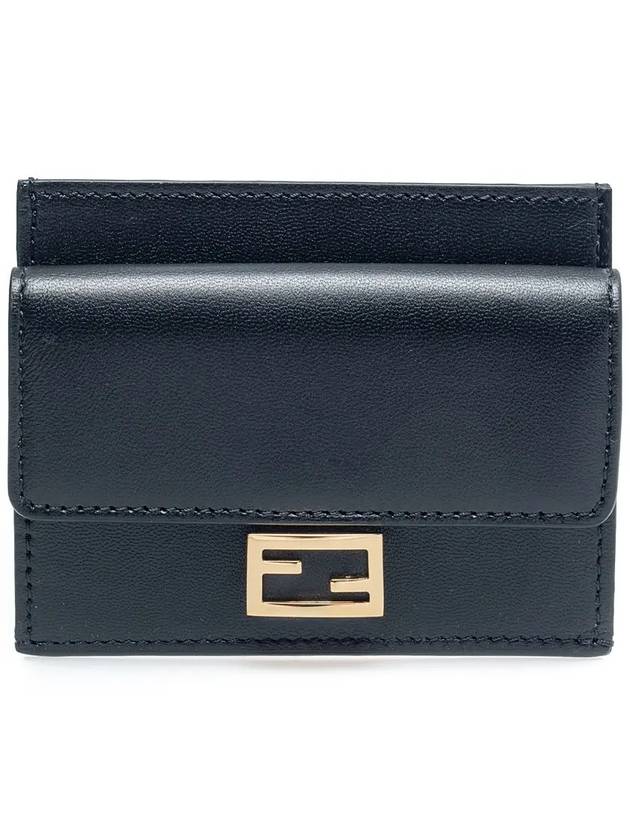 FF Baguette Flap Card Wallet Black - FENDI - BALAAN 3