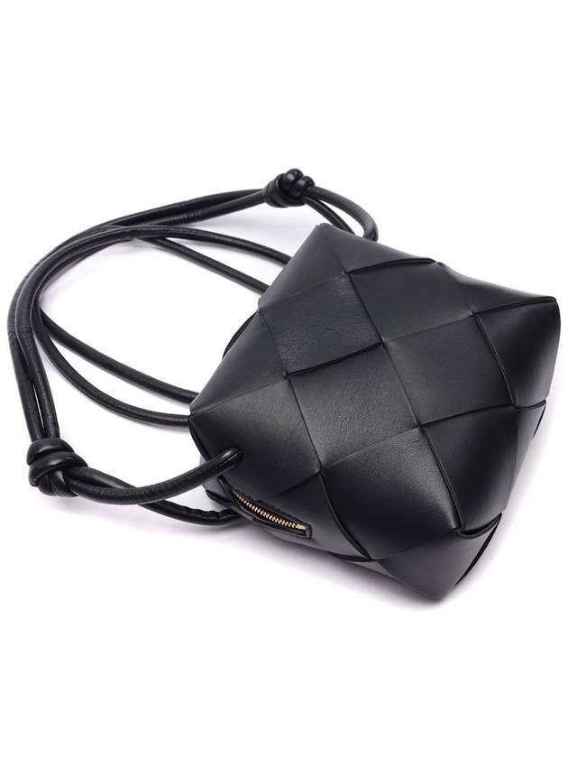 Cassette Intrecciato Mini Shoulder Bag Black - BOTTEGA VENETA - BALAAN 6