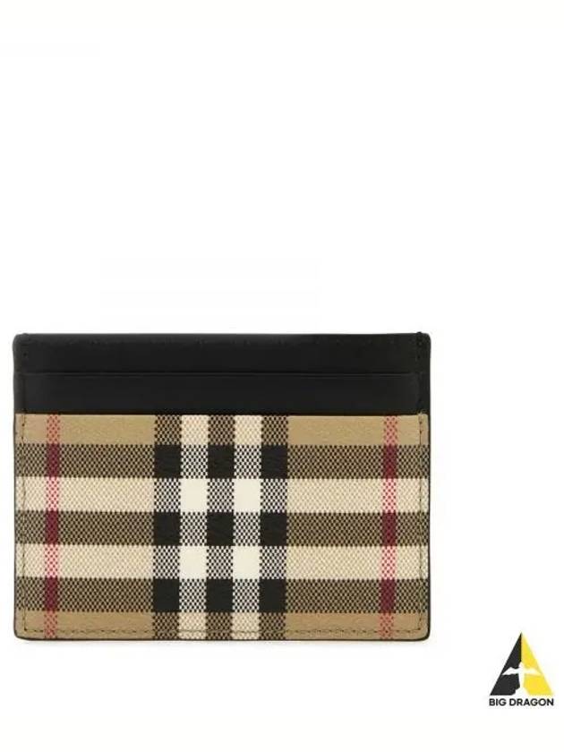 Men's Check Vintage Card Wallet Beige A7026 - BURBERRY - BALAAN 2