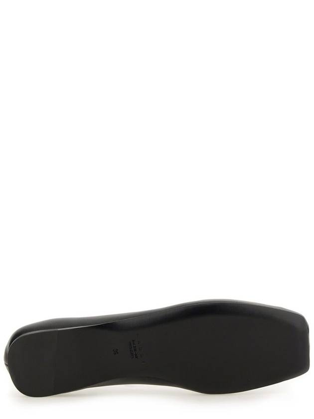 Bow Embossed Leather Ballerina Black - MARNI - BALAAN 7