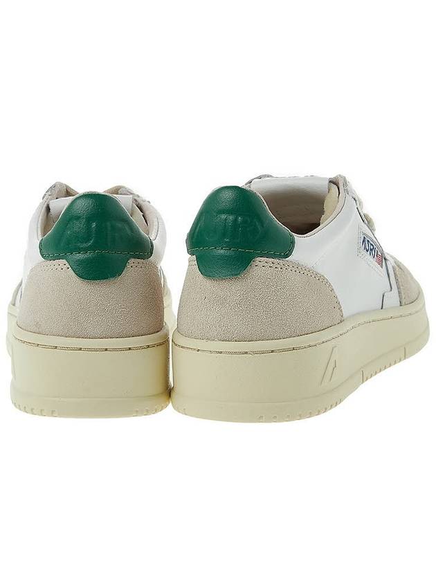 Medalist Suede Green Tab Low Top Sneakers White Beige - AUTRY - BALAAN 5