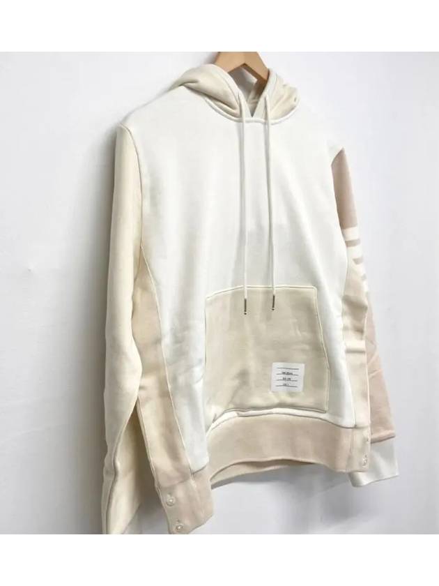 Panel Drawstring Cotton Hoodie Yellow - THOM BROWNE - BALAAN 3