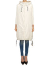 Sisoft Double-Sided Drawstring Hooded Padded Long Vest Ivory - MAX MARA - BALAAN 3