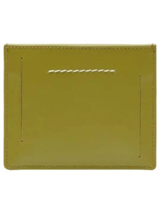 MM6 Logo Card Holder Green Glow Wallet - MAISON MARGIELA - BALAAN 1