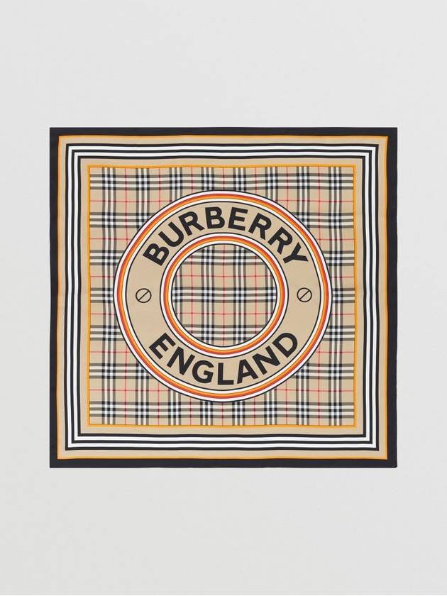 Montage Print Silk Square Scarf Archive Beige - BURBERRY - BALAAN 2