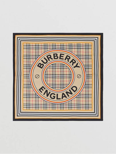 Montage Print Silk Square Scarf Archive Beige - BURBERRY - BALAAN 2