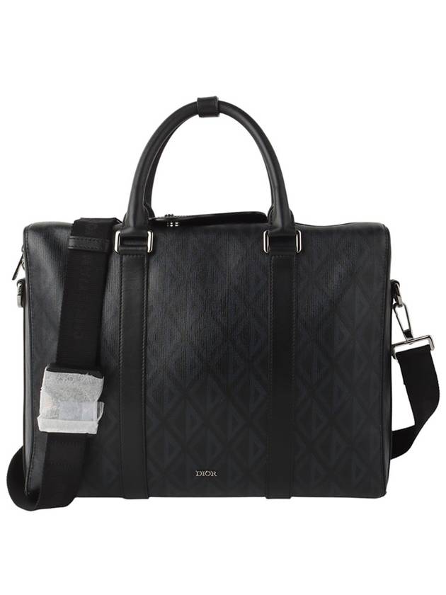 1ADBR088CDP Ringo Black CD Diamond Canvas Briefcase Department Store Invoice 34125Y - DIOR - BALAAN 1