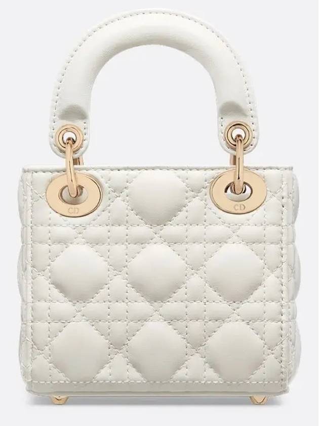 Micro Lady Cannage Lambskin Mini Bag Latte - DIOR - BALAAN 6