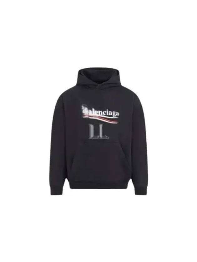 Political Stencil Medium Fit Hoodie Black - BALENCIAGA - BALAAN 2