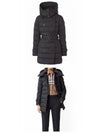 Detachable Hoodie Puffer Coat Padded Black - BURBERRY - BALAAN 5