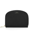 Demi Lune Half Moon Zipper Card Wallet Black - A.P.C. - BALAAN 6