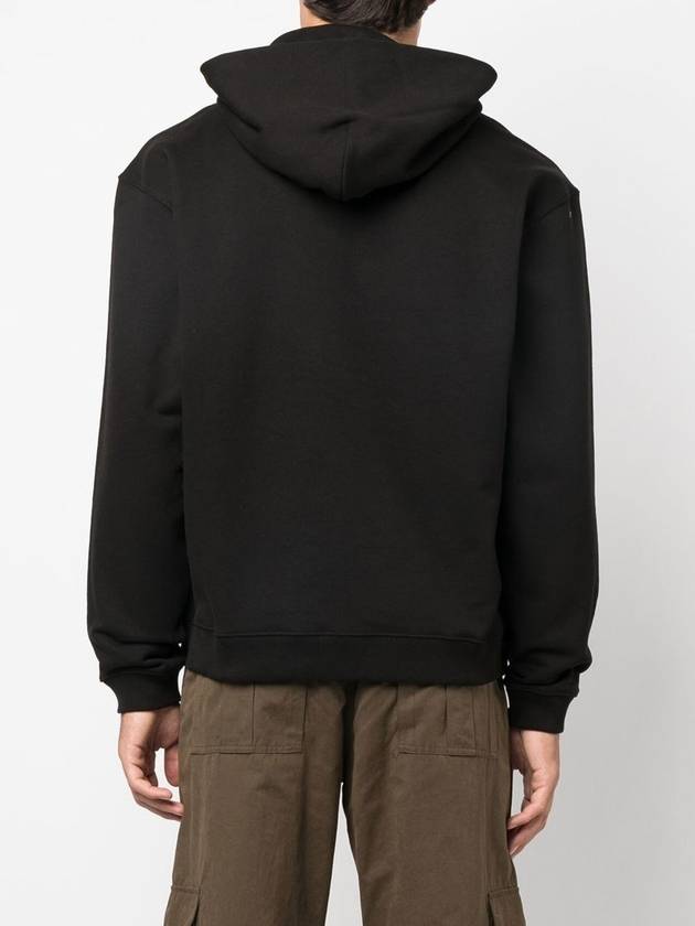 Paris Logo Patch Cotton Hoodie Black - KENZO - BALAAN 4