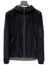 Re-Nylon Reversible Zip Up Jacket Black - PRADA - BALAAN 2