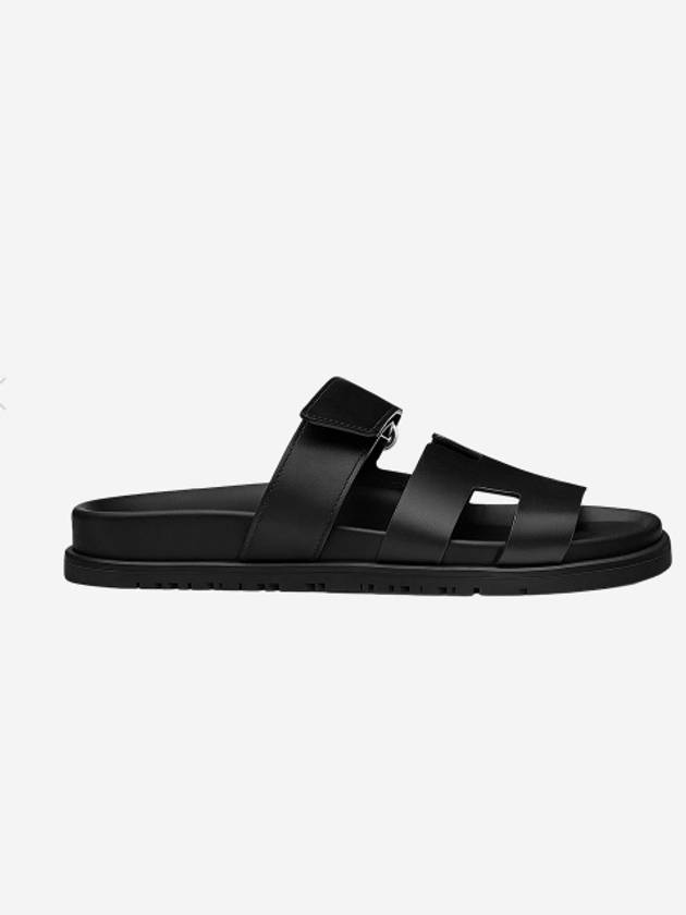 Chypre Calfskin Sandals Black - HERMES - BALAAN 2