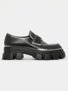 Men's Monolith Leather Loafers Black - PRADA - BALAAN 3