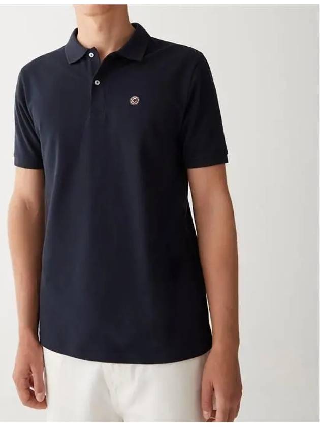 Le Original Logo Collar Short Sleeve TShirt Navy - COLMAR - BALAAN 2