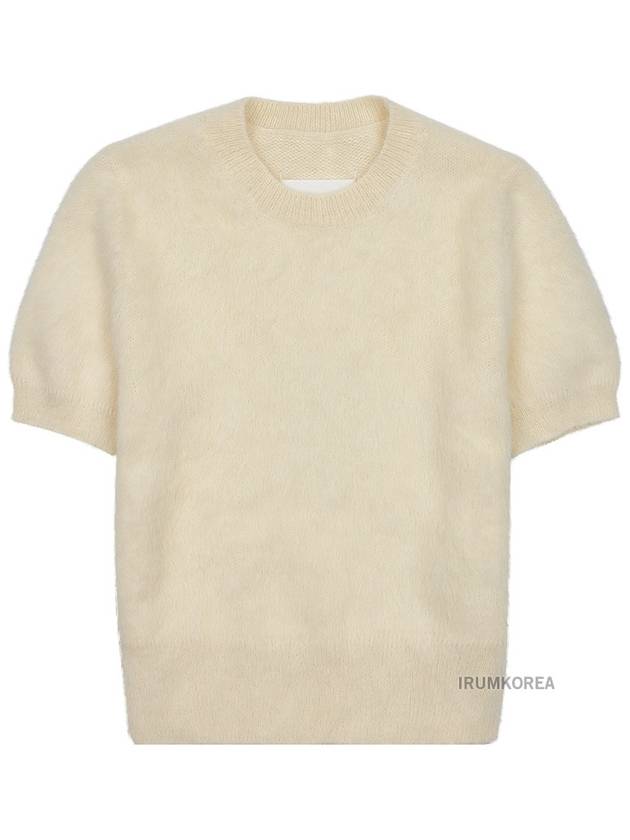 Crop Brushed Alpaca Knit Top Light Yellow - MAISON MARGIELA - BALAAN 11