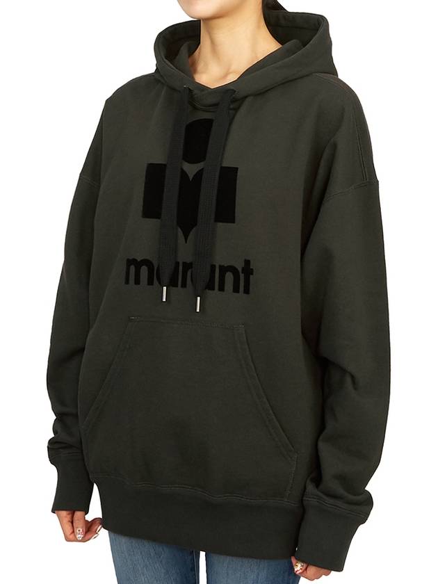 Mansel Logo Hoodie Faded Black - ISABEL MARANT - BALAAN 3