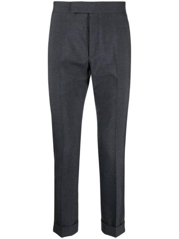 School Uniform Mid Rise Skinny Slacks Dark Navy - THOM BROWNE - BALAAN 1