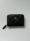 Classic Zipped Coin Purse Grained Calfskin & Gold Black - CHANEL - BALAAN 2