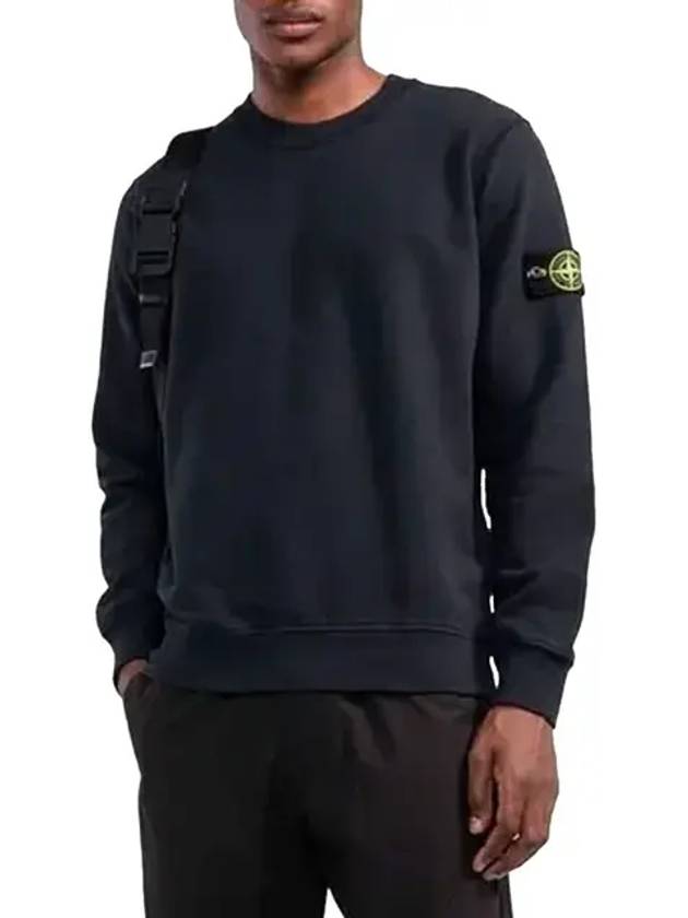 Wappen Patch Crew Neck Sweatshirt Navy - STONE ISLAND - BALAAN 3