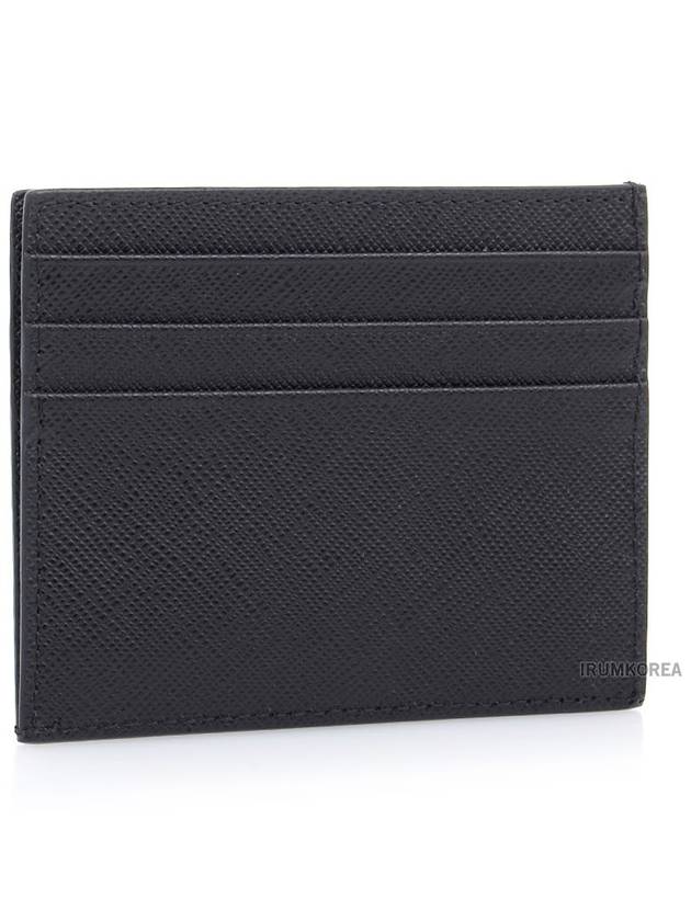 Triangle Logo Saffiano Card Wallet Black - PRADA - BALAAN 4