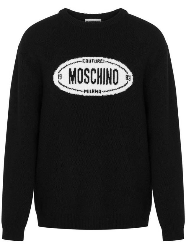 Logo Intarsia Virgin Wool Sweater A09017000 - MOSCHINO - BALAAN 1