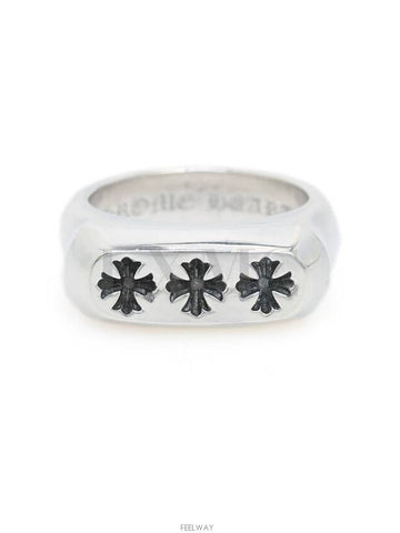 Triple Cross Ring Silver Spacer No 19 - CHROME HEARTS - BALAAN 1