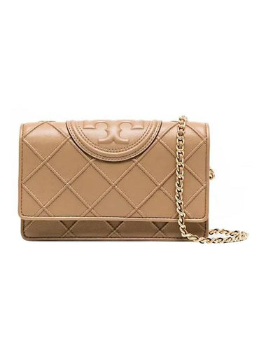 Fleming Soft Chain Cross Bag Beige - TORY BURCH - BALAAN 1