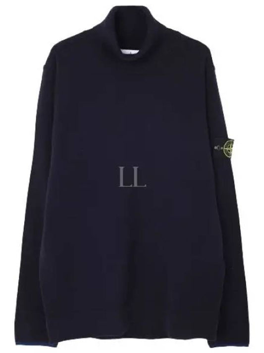 Wappen Patch Wool Turtleneck Navy - STONE ISLAND - BALAAN 2