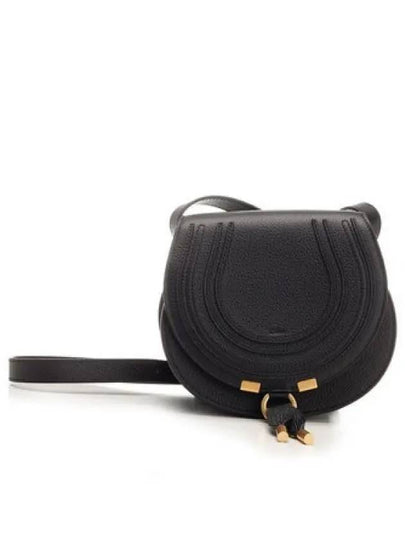 Marcie Saddle Small Grained Leather Cross Bag Black - CHLOE - BALAAN 2