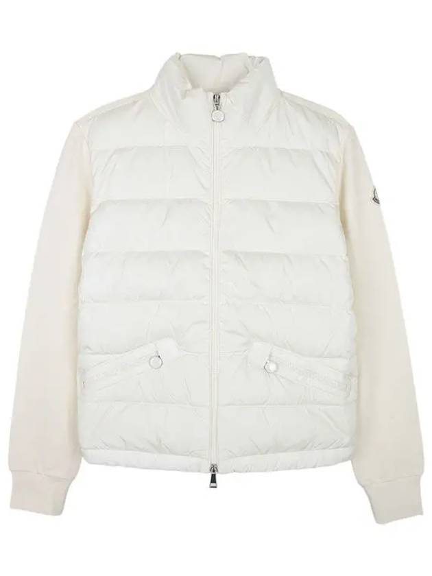 Women's Padding Zip-Up Sweatshirt White - MONCLER - BALAAN 2