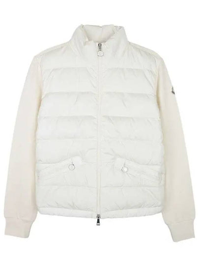 Women's Padding Zip-Up Sweatshirt White - MONCLER - BALAAN 2