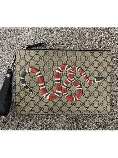 Kingsnake Clutch Beige O - GUCCI - BALAAN 1