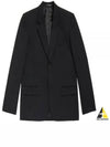 Single Breasted Wool Blazer Jacket Black - BALENCIAGA - BALAAN 2