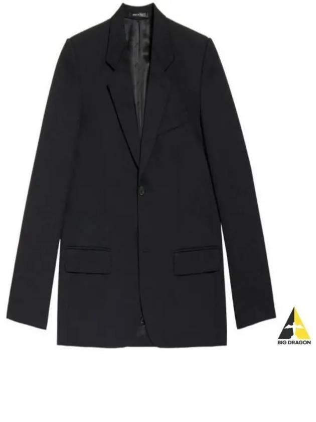 Single Breasted Wool Blazer Jacket Black - BALENCIAGA - BALAAN 2