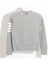 Engineered 4 Bar Stripe Loopback Jersey Knit Crewneck Sweatshirt Light Grey - THOM BROWNE - BALAAN 3